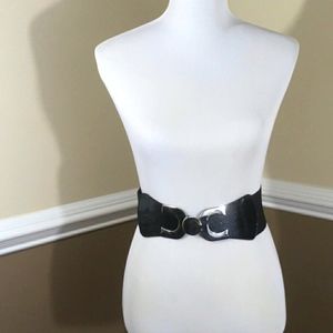 Express Black / Silver Stretch Wide belt Small/medium